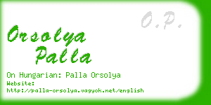 orsolya palla business card